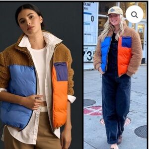 Kule Krispie Sherpa Jacket Colorblocked Fleece Jacket Good used condition